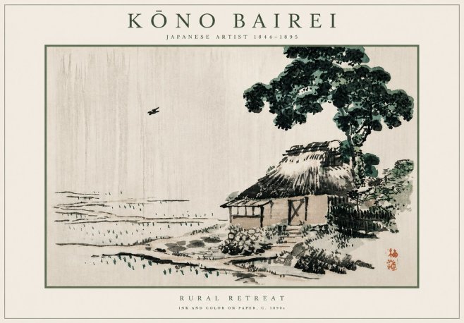 Kōno Bairei Rural Retreat No6 - Póster