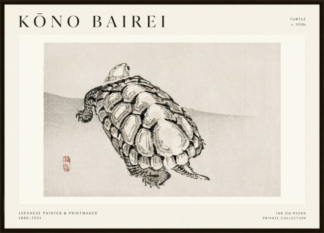 Kōno Bairei Turtle No1 - Póster