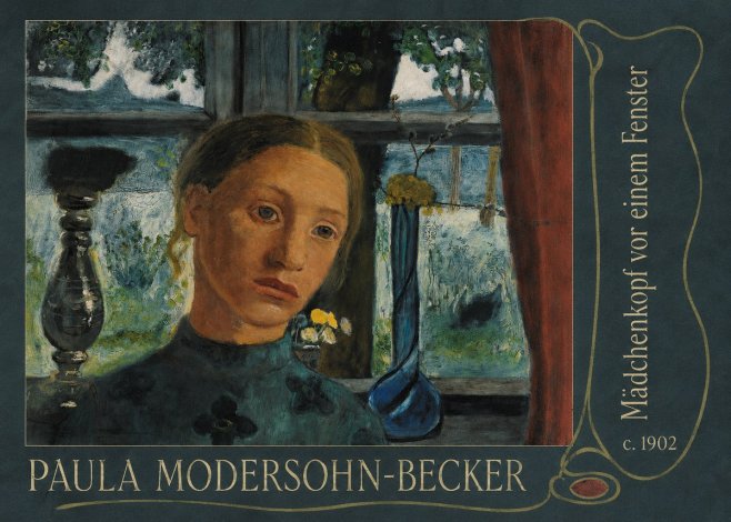 Paula Modersohn-Becker Mädchenkopf Vor Einem Fenster No5 - Póster
