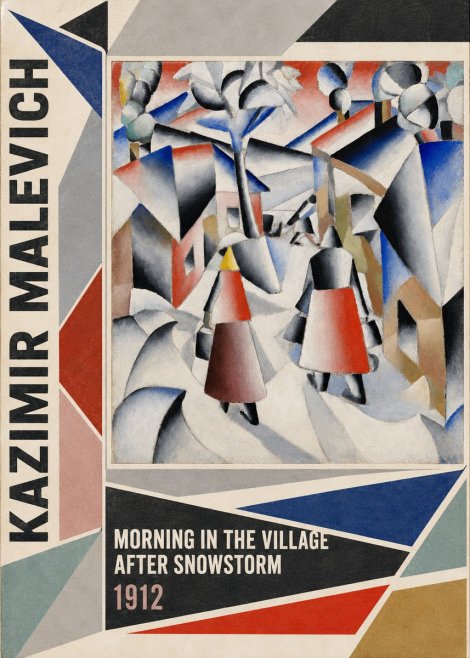Kazimir Malevich Morning in the Village After Snowstorm No2 - Póster