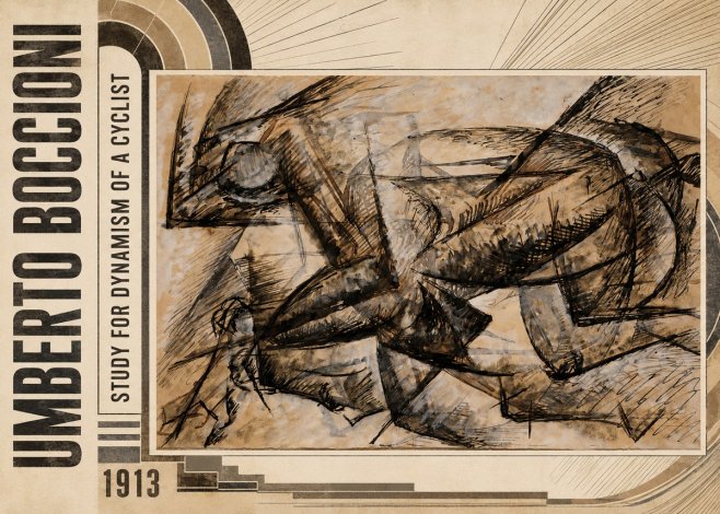 Umberto Boccioni Study for Dynamism of a Cyclist No2 - Póster