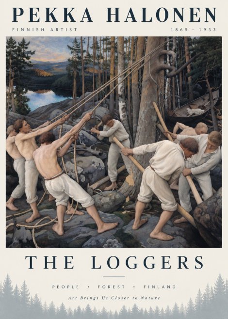 Pekka Halonen The Loggers No3 - Póster