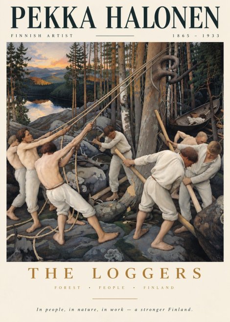 Pekka Halonen The Loggers No5 - Póster