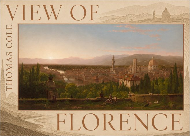 Thomas Cole View of Florence No6 - Póster