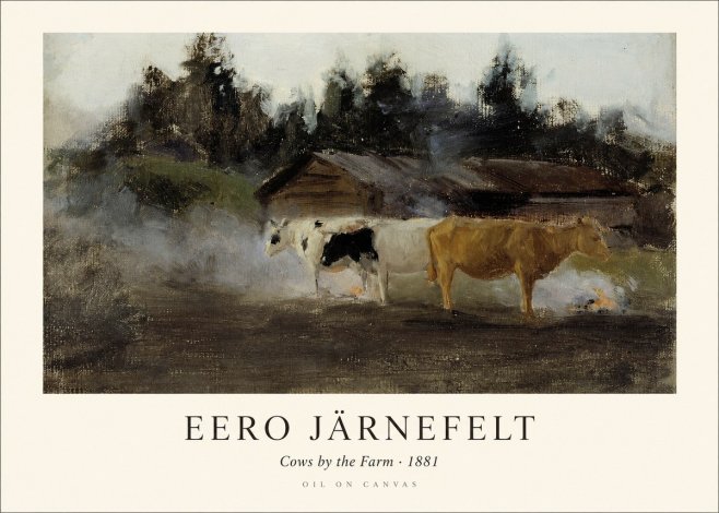 Eero Järnefelt Cows by the Farm · 1881 No1 - Póster