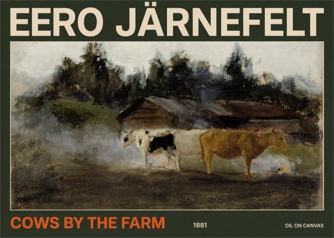 Eero Järnefelt Cows by the Farm · 1881 No2 - Póster