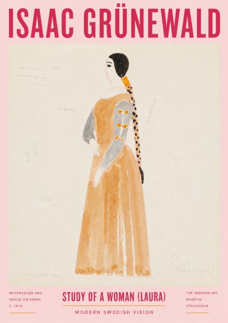 Isaac Grünewald Study of a Woman (Laura) No2 - Póster