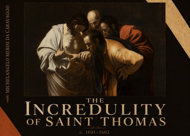 Michelangelo Merisi da Caravaggio The Incredulity of Saint Thomas III No6 - Póster