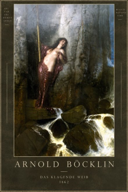 Arnold Böcklin Das Klagende Weib No4 - Póster