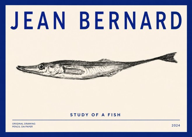 Jean Bernard Study of a Fish I No4 - Póster