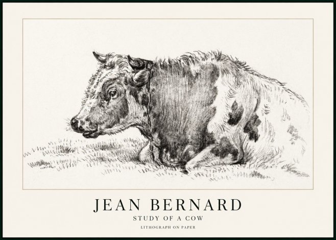 Jean Bernard Resting Cow I No3 - Póster