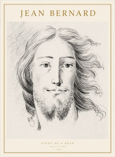 Jean Bernard Study of a Head No1 - Póster
