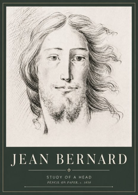 Jean Bernard Study of a Head No6 - Póster