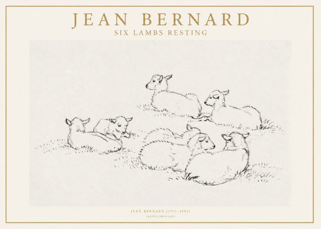 Jean Bernard Study of Lambs No2 - Póster