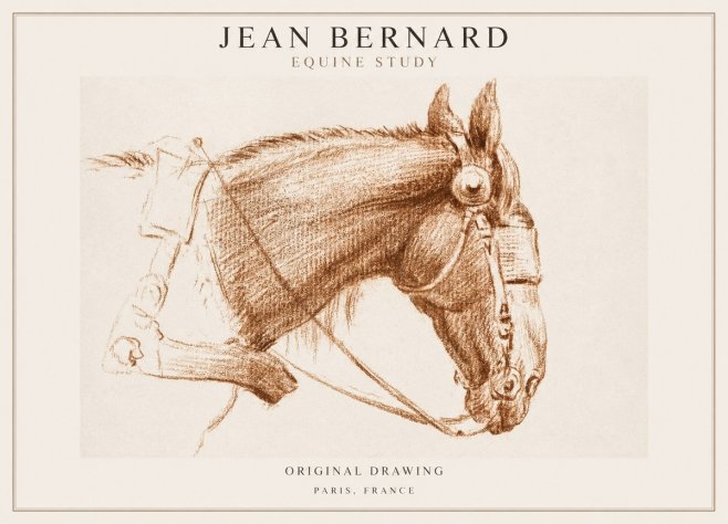 Jean Bernard Equine Study No1 - Póster
