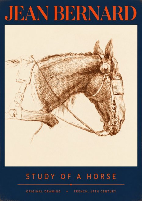 Jean Bernard Equine Study No3 - Póster