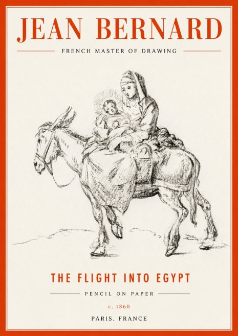 Jean Bernard The Flight into Egypt No2 - Póster