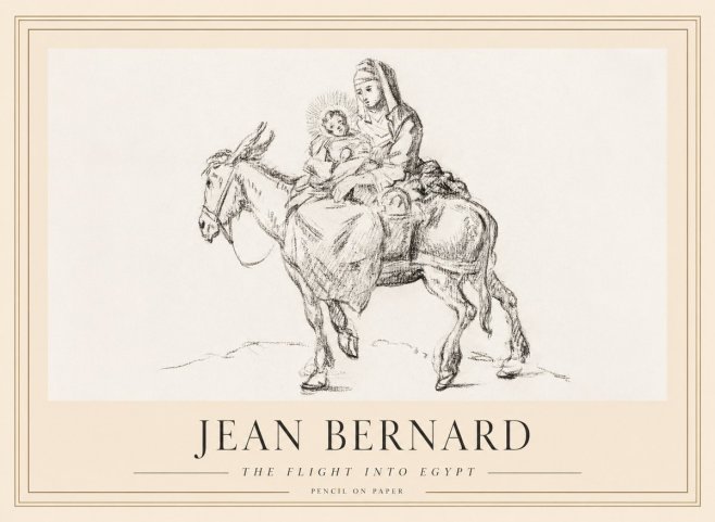 Jean Bernard The Flight into Egypt No5 - Póster