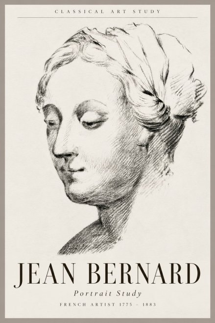 Jean Bernard Study of a Woman No6 - Póster