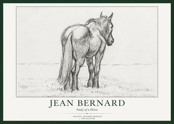 Jean Bernard Study of a Horse II No1 - Póster