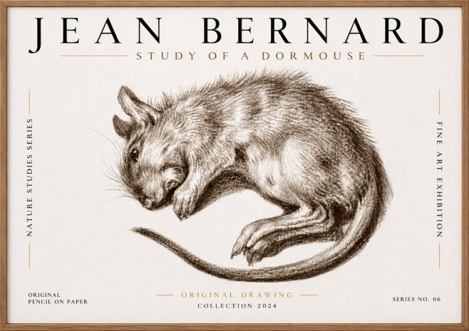 Jean Bernard Study of a Dormouse No6 - Póster