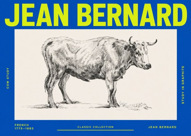Jean Bernard Cow Study No3 - Póster