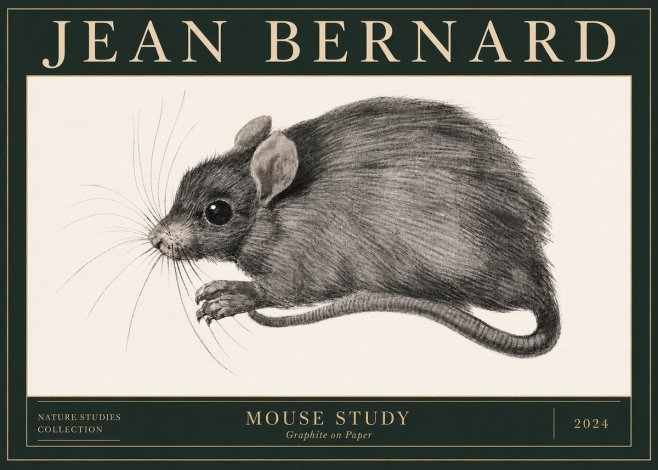 Jean Bernard Mouse Study No4 - Póster