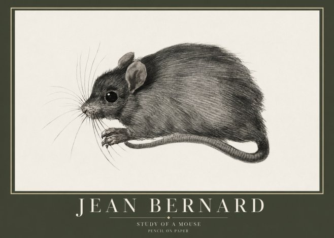 Jean Bernard Mouse Study No5 - Póster