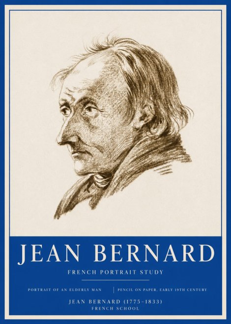 Jean Bernard Portrait of an Elderly Man No2 - Póster