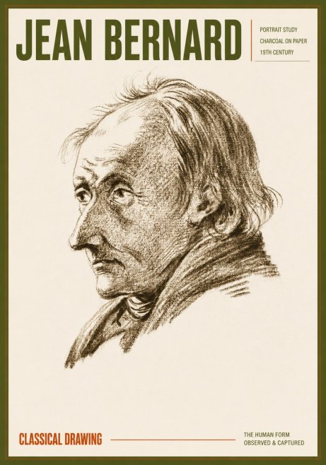 Jean Bernard Portrait of an Elderly Man No6 - Póster