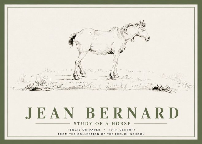 Jean Bernard Study of a Horse IV No5 - Póster
