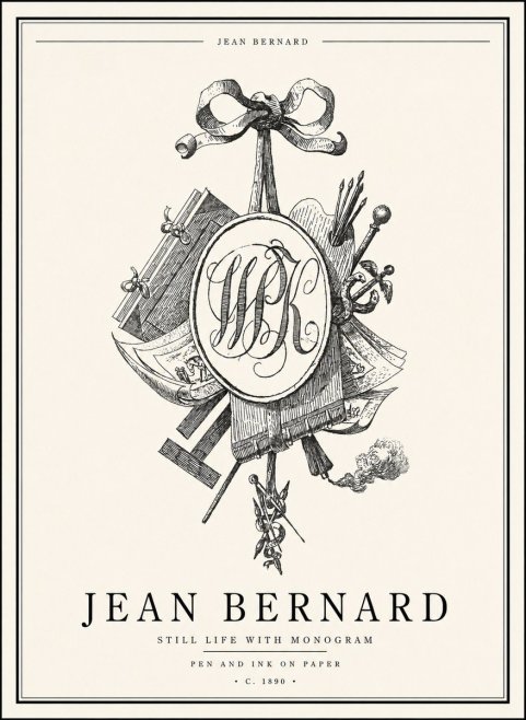 Jean Bernard Still Life with Monogram No1 - Póster