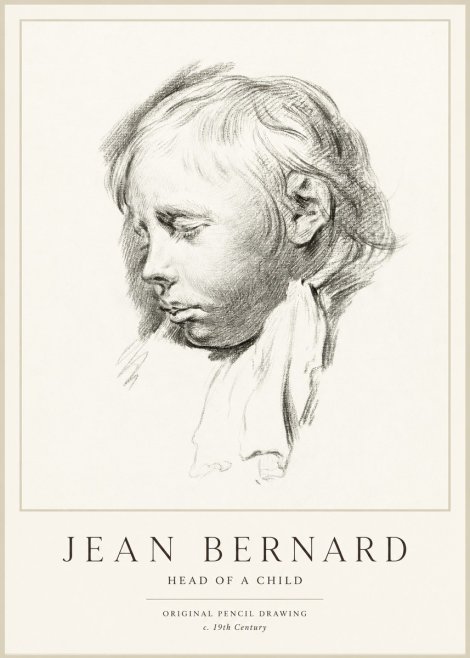 Jean Bernard Head of a Child No1 - Póster