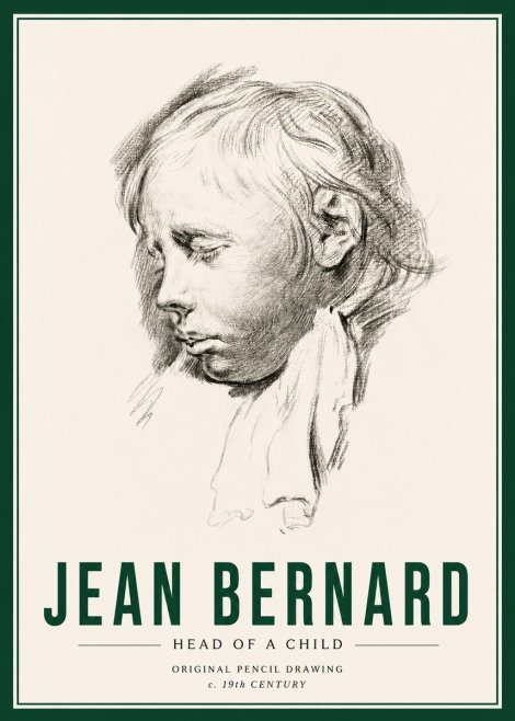 Jean Bernard Head of a Child No4 - Póster