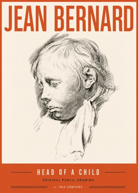 Jean Bernard Head of a Child No6 - Póster