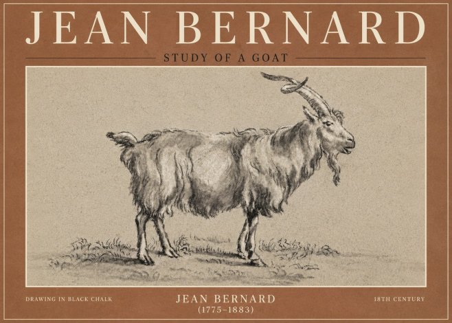 Jean Bernard Study of a Goat II No6 - Póster