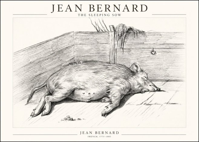 Jean Bernard The Sleeping Sow No1 - Póster