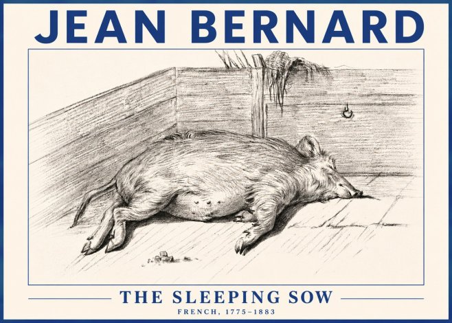 Jean Bernard The Sleeping Sow No5 - Póster
