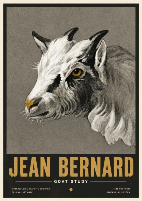 Jean Bernard Goat Study No5 - Póster
