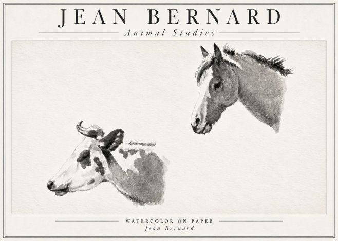Jean Bernard Animal Studies No4 - Póster