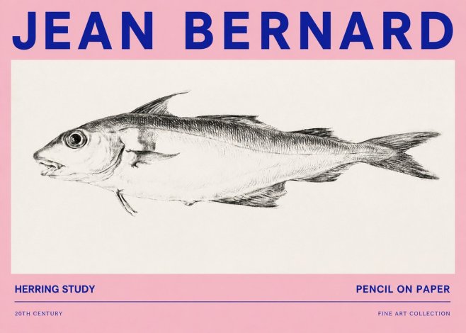 Jean Bernard Herring Study No3 - Póster