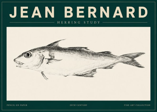 Jean Bernard Herring Study No4 - Póster