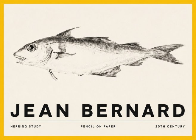 Jean Bernard Herring Study No5 - Póster