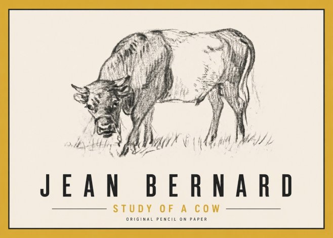 Jean Bernard Study of a Cow II No6 - Póster
