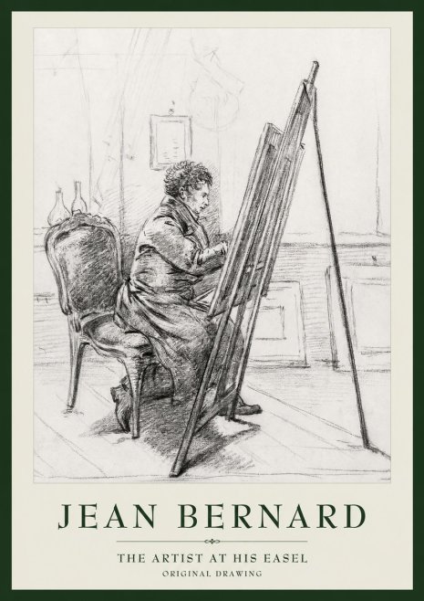 Jean Bernard The Artist at His Easel No1 - Póster