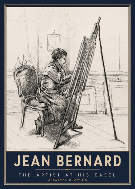 Jean Bernard The Artist at His Easel No3 - Póster