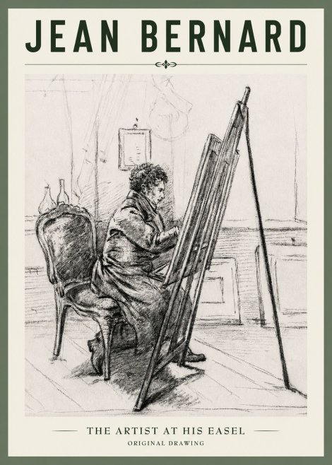 Jean Bernard The Artist at His Easel No4 - Póster