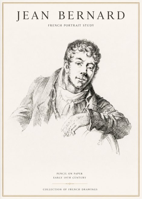 Jean Bernard French Portrait Study No1 - Póster