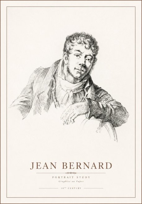 Jean Bernard French Portrait Study No2 - Póster