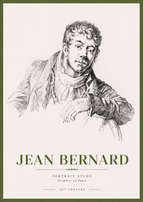 Jean Bernard French Portrait Study No4 - Póster